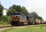 CSX 5471 leads train Q439-20 towards Hamlet